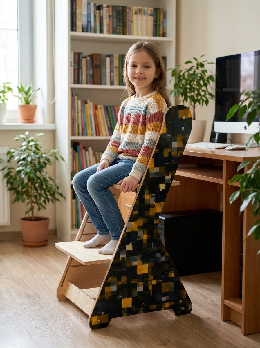 rostoucí židle PIXLE - žlutá