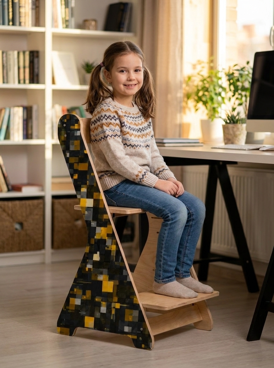 rostoucí židle PIXLE - žlutá
